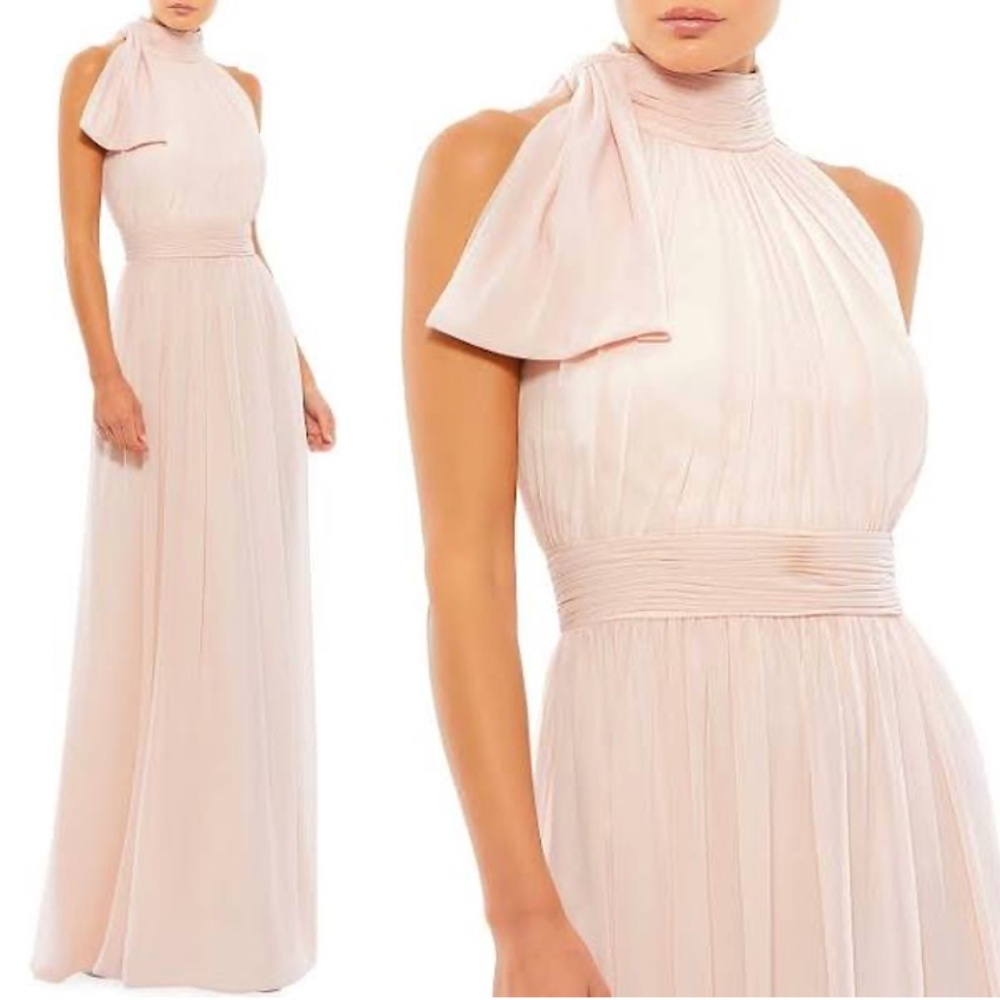 Mac Duggal Sleeveless Chiffon Gown - Blush Pink (0)